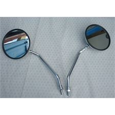 ZRCÁTKA PÁR - CHROMOVANÁ  - M10x1,25  - KULATÁ - DLOUHÁ